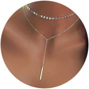 Jovono Boho Choker Layered Star Pendant Necklace Chain Rhinestone  Necklaces